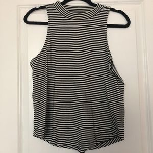 Madewell Mock Neck Striped Top
